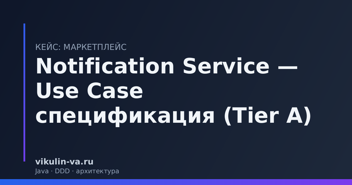 Notification Service спецификация